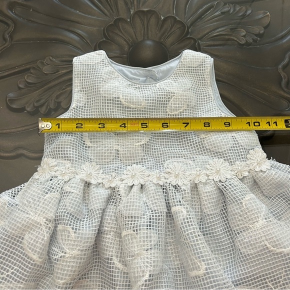 🍭Toddler occasion dress. Elegant Butterfly overlay with light blue lining 2T - Picture 7 of 10